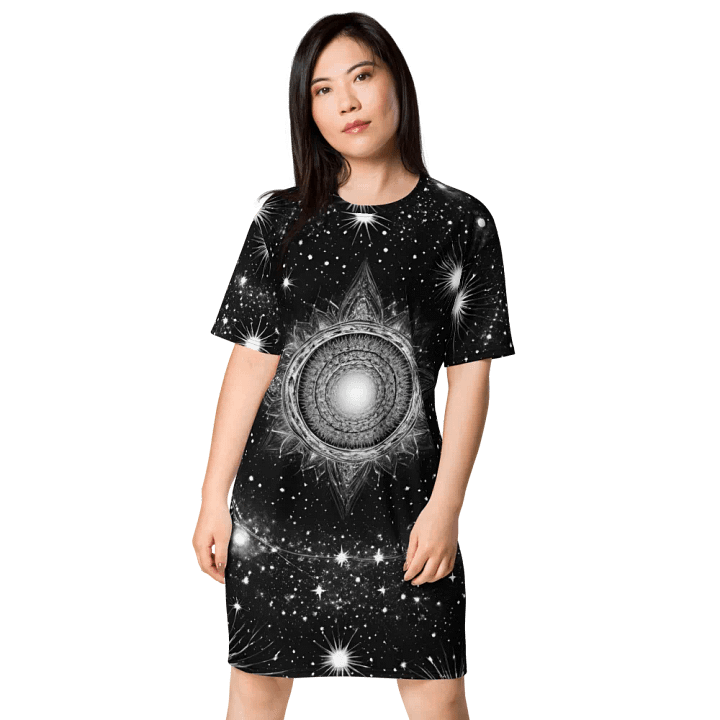 Celestial Symmetry T-Shirt Dress product image (1)