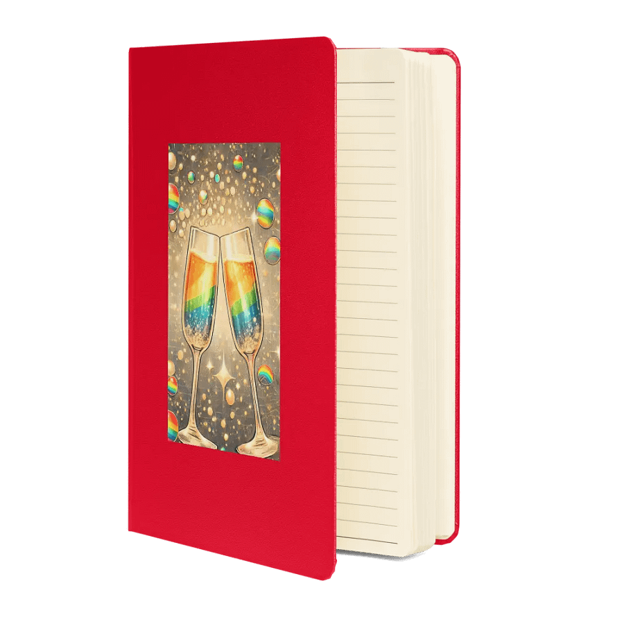 Rainbow Champagne Celebration Journal / Guestbook - RED product image (3)