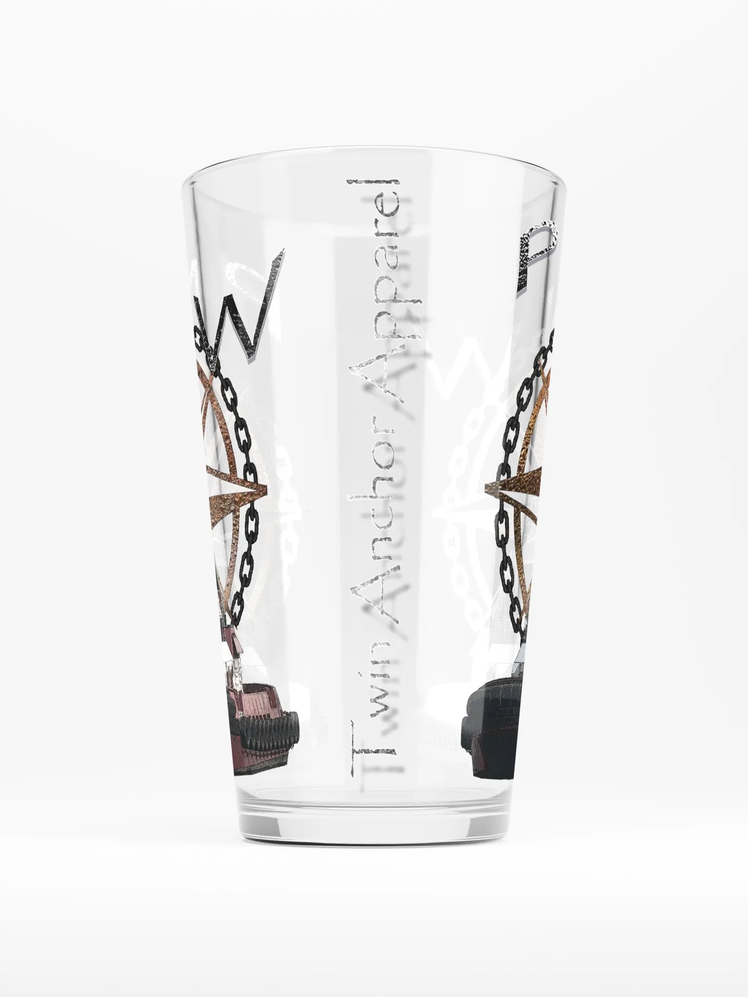 PNW Compass Rose Athena 16oz Pint Glass product image (2)