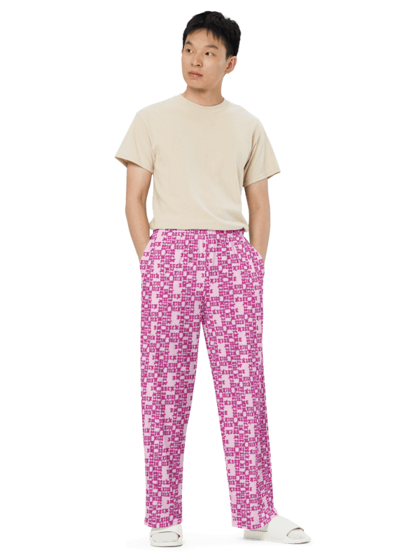 Kiss Me Pattern | All-Over Print Unisex Wide-Leg Pants product image (3)