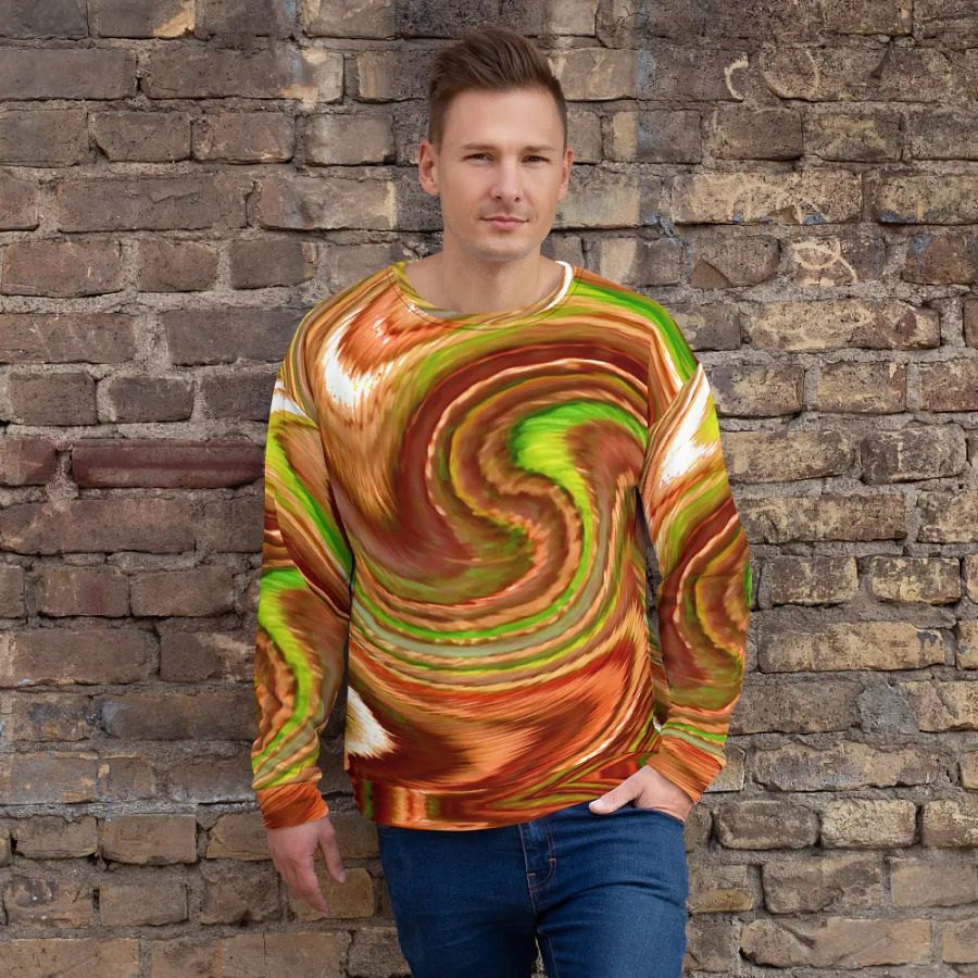 Abstract Swirling Earth Tones Lochan Water Reflections Unisex Sweatshirt product image (1)