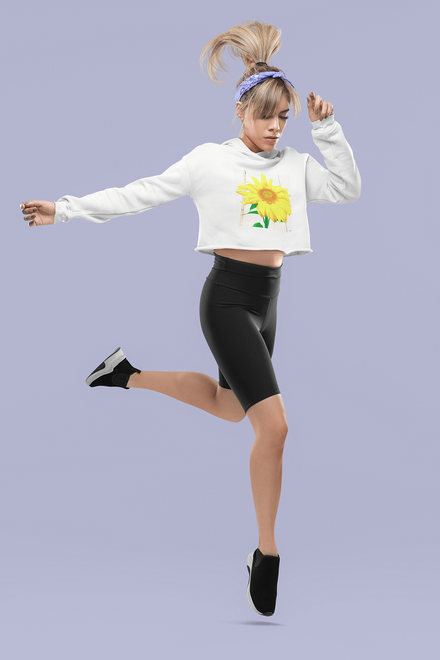 Sunflower Picture Women's Cropped Fleece Hoodie product image (6)