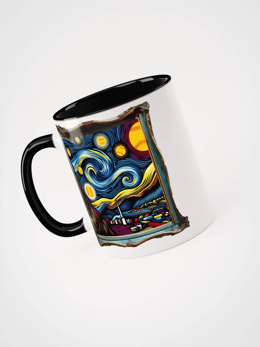 A Softball Starry Night Van Gogh Ceramic Mug product image (24)