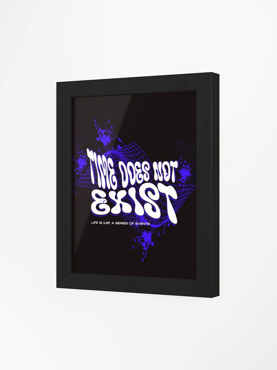 time does not exist; life is just a series of events. (blue) in Eco-Friendly Ayous Wood Frame product image (27)