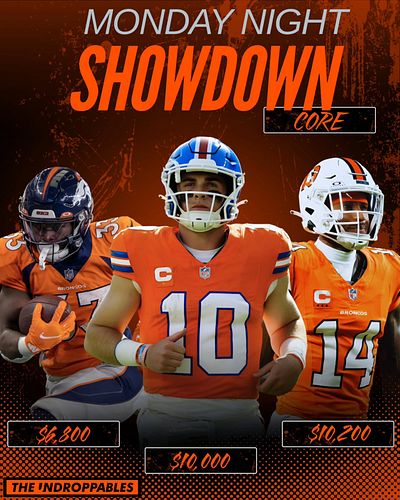 DEV'S DFS PLAYS!

Bring your saddle because @devinbutler44 is riding with the #Broncos tonight!

Bo Nix - $10k
Courtland Sutt...