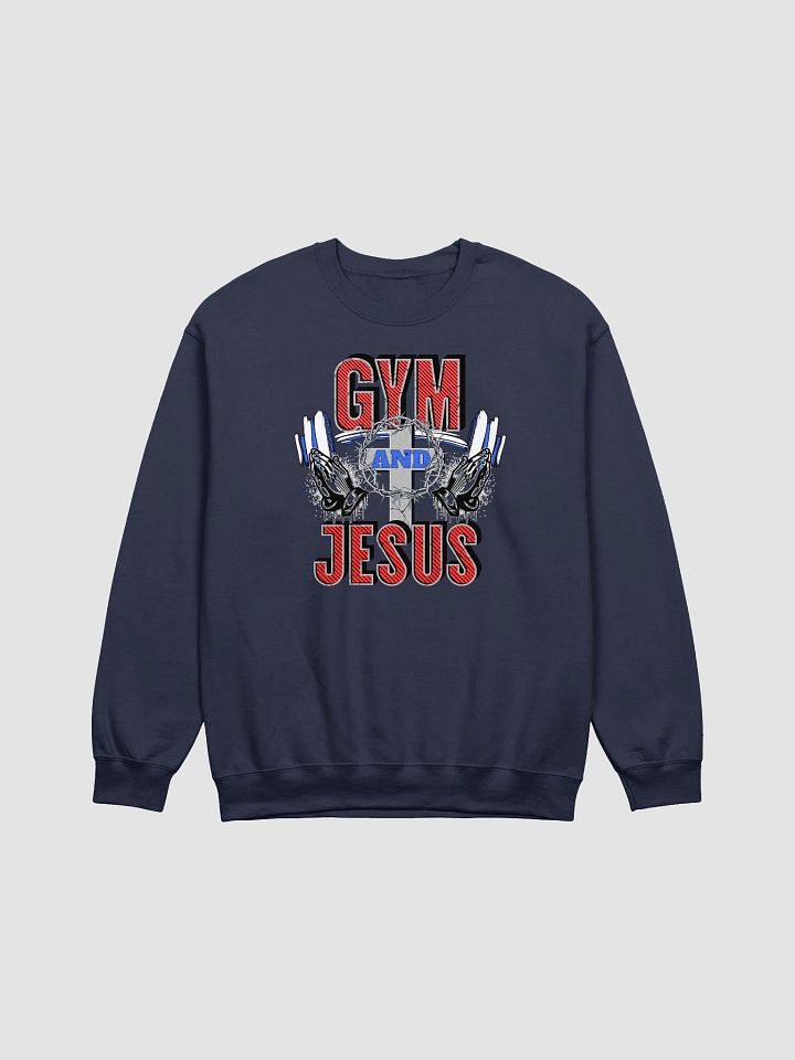 Gym And Jesus Weightlifting Soft-Spun Classic Crewneck Sweatshirt product image (13)