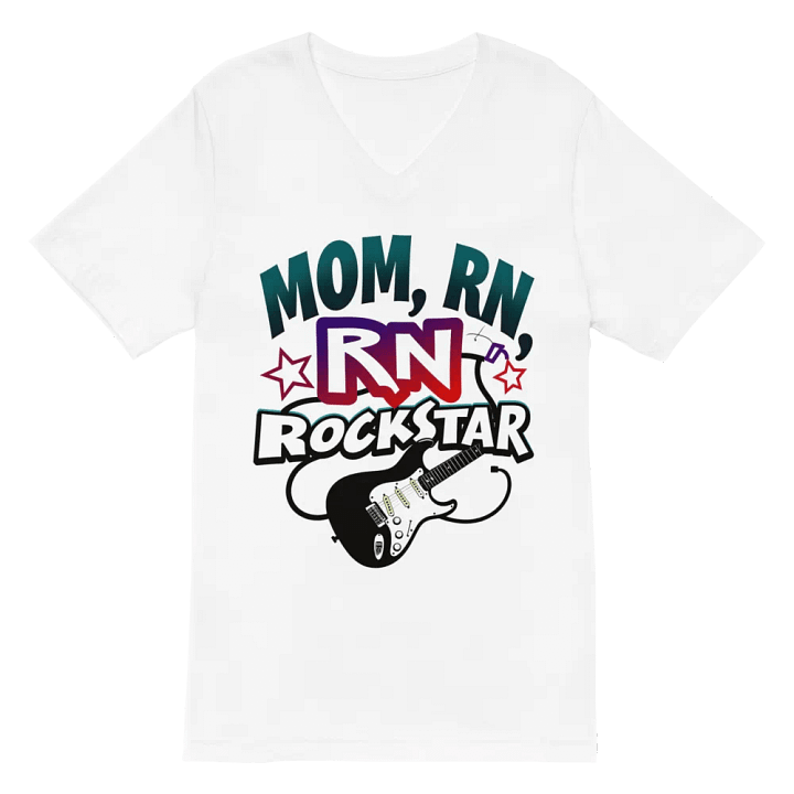 Rockstar Mom RN V-Neck Tee product image (2)