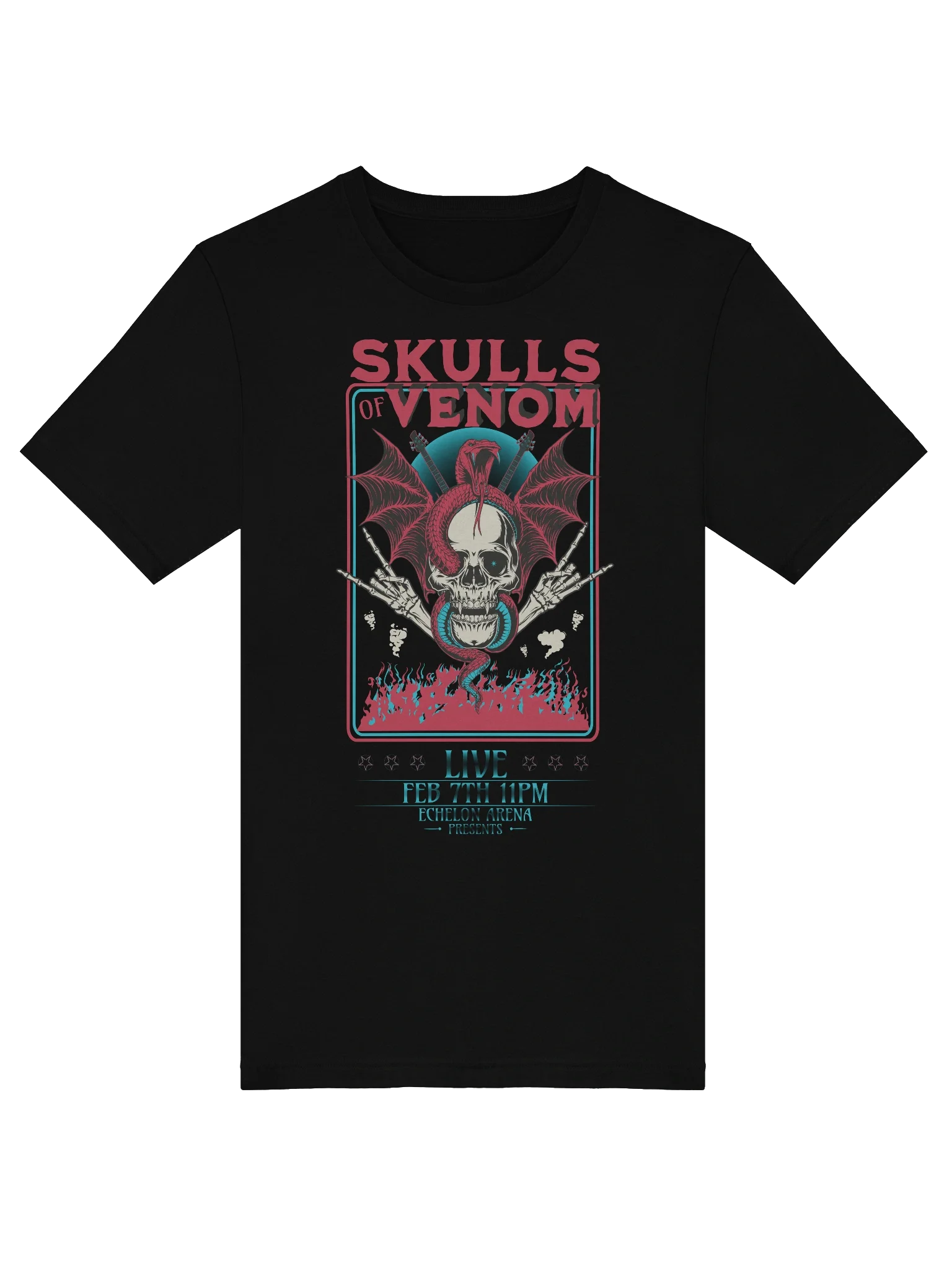 Stylish Skull-Themed T-Shirt for Venom Metal Band Fans product image (5)