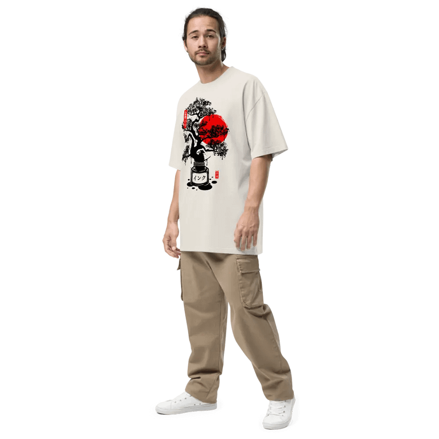 Black Bonsai Japanese Ink - Oversized Tee product image (6)