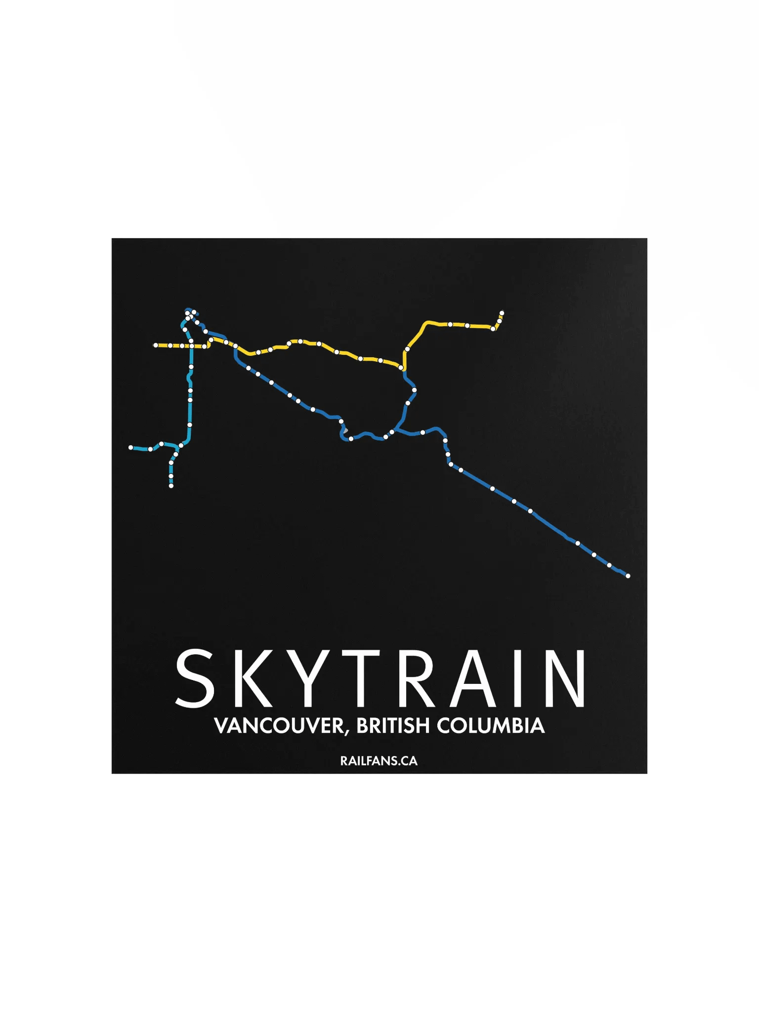 The Rail Fans Canada Transit Map - SkyTrain product image (1)