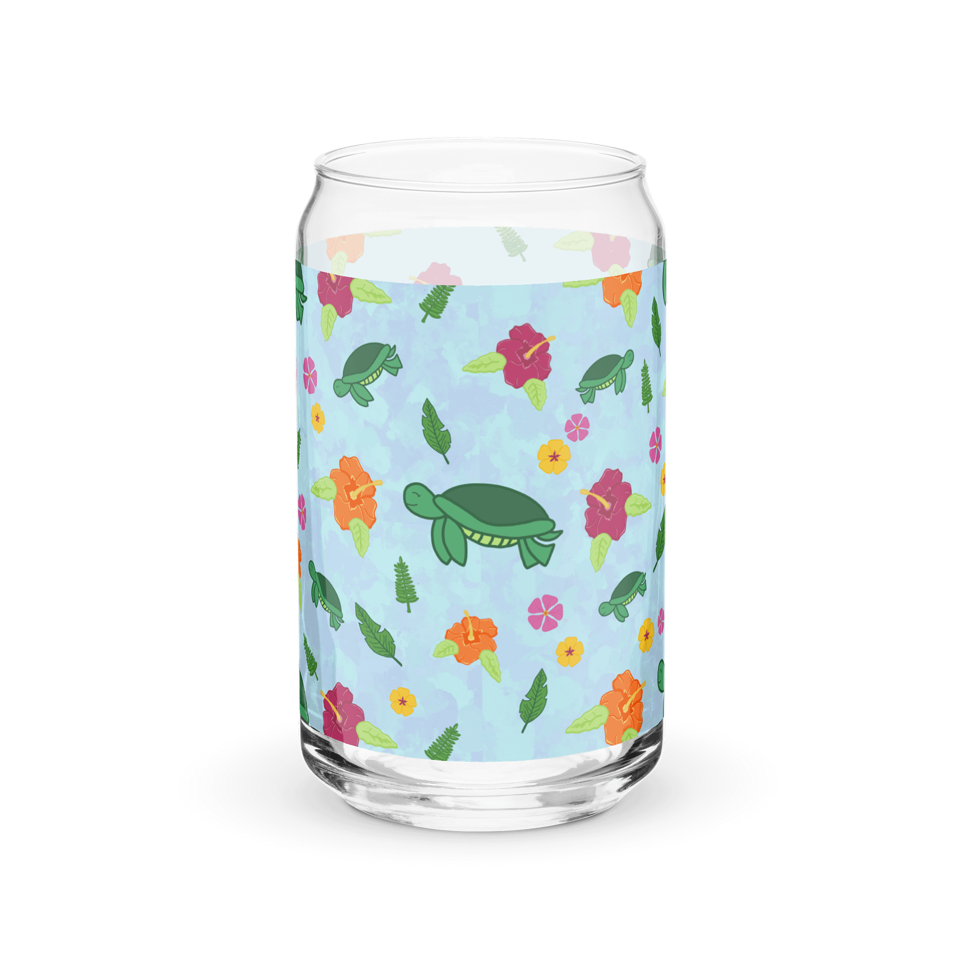 Tropical Turtle Glass Tumbler product image (1)