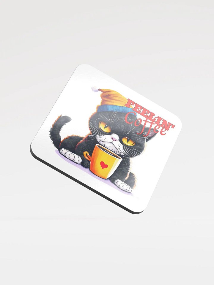 Feelin' Coffee Cat Coaster product image (1)