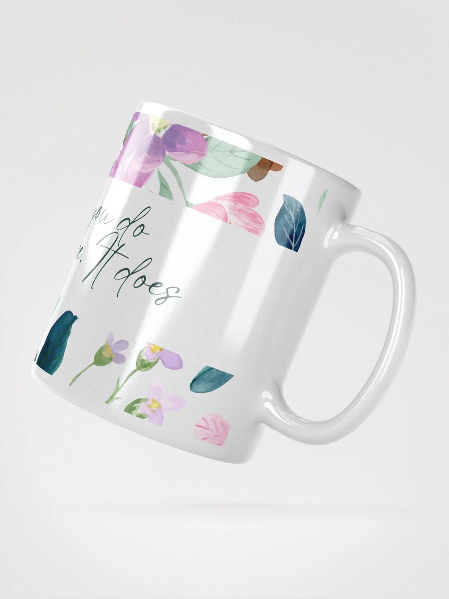Floral Motivation White Glossy Mug product image (3)