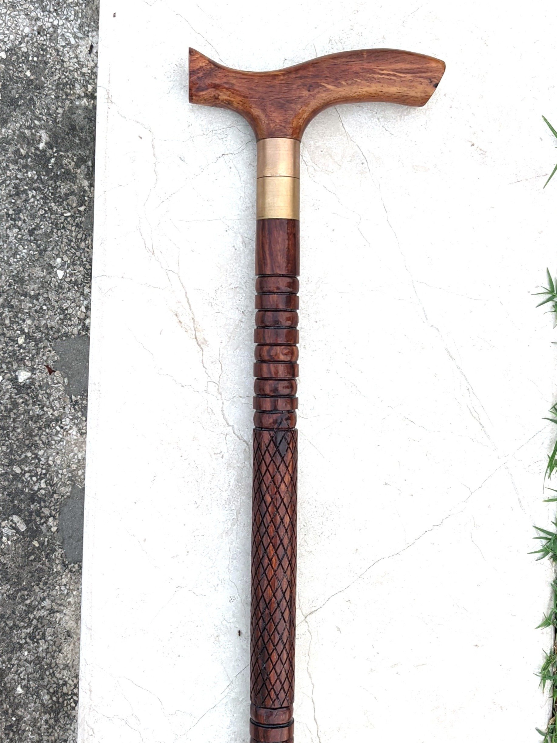 Premium Wooden Walking Stick & cane with Hidden Knife Handle product image (4)