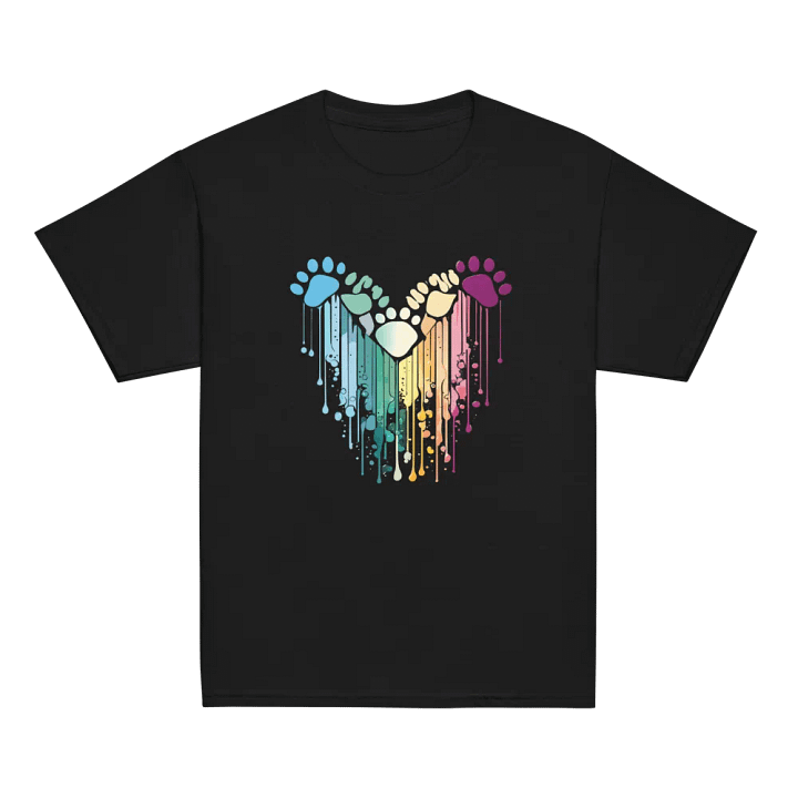 Rainbow Paw Heart Youth Tee product image (1)
