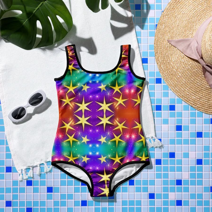 Reach for the Stars: All-Over Print Youth Swimsuit product image (4)