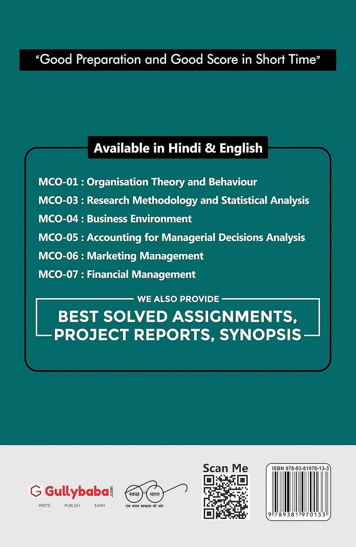 IGNOU MCO-05 Accounting for Managerial Decisions product image (2)