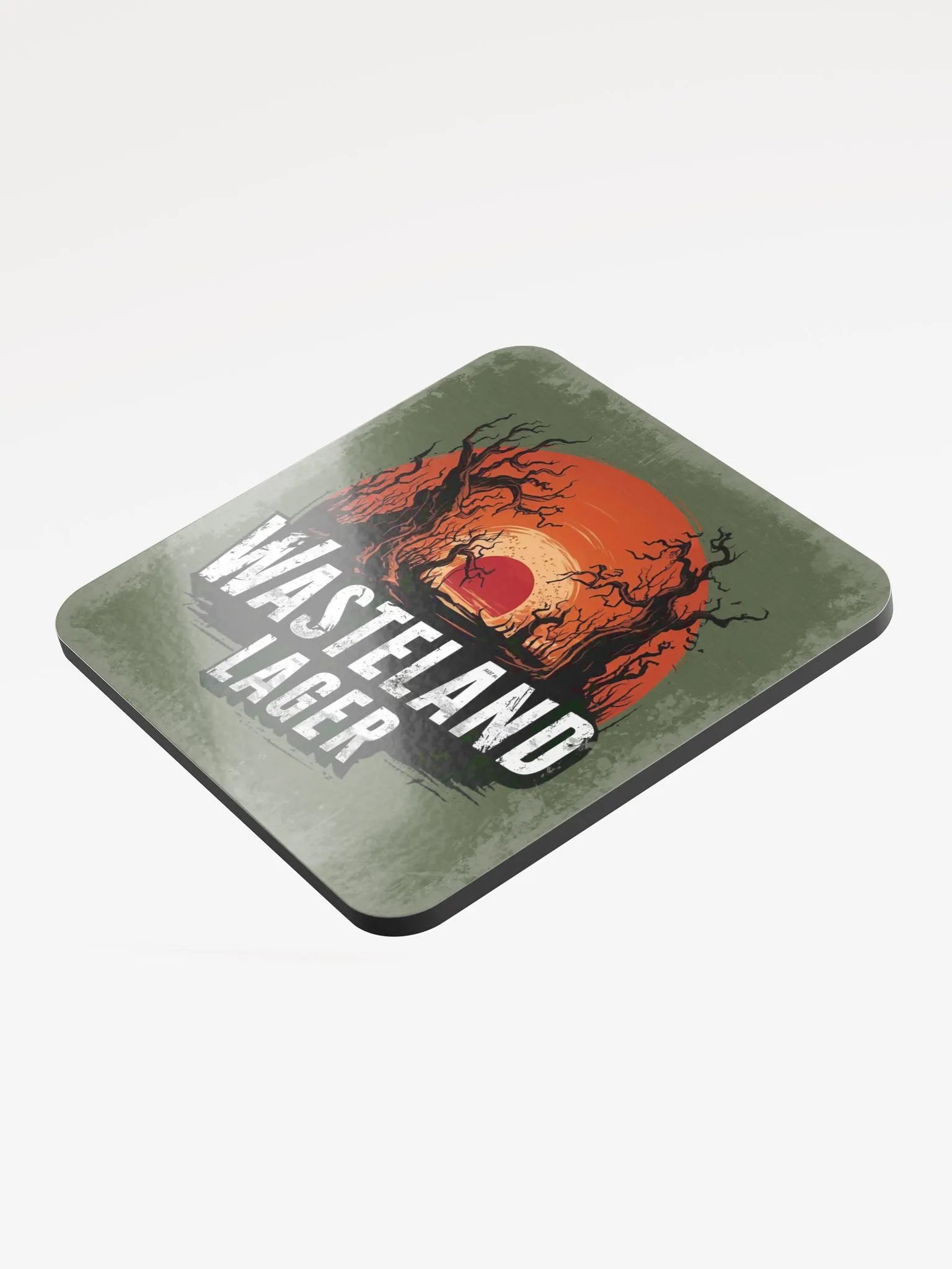 Wasteland Lager - Glossed Cork Coaster product image (4)