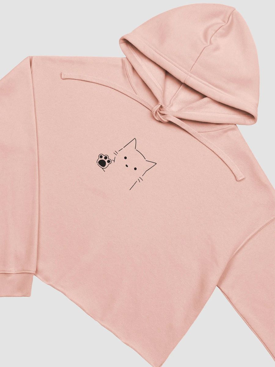 Minimalist Cat Line Drawing Crop Hoodie product image (6)