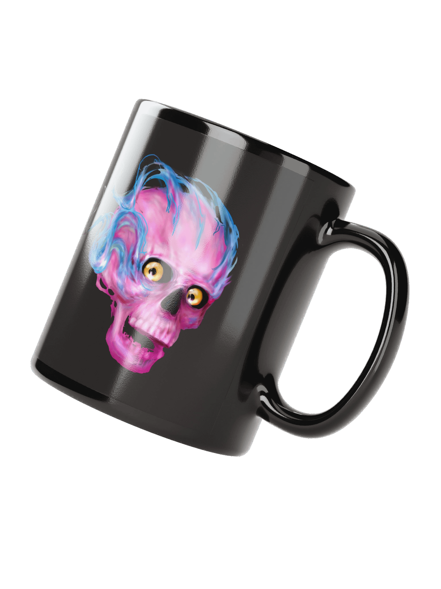 pink blue flame happy skull product image (3)