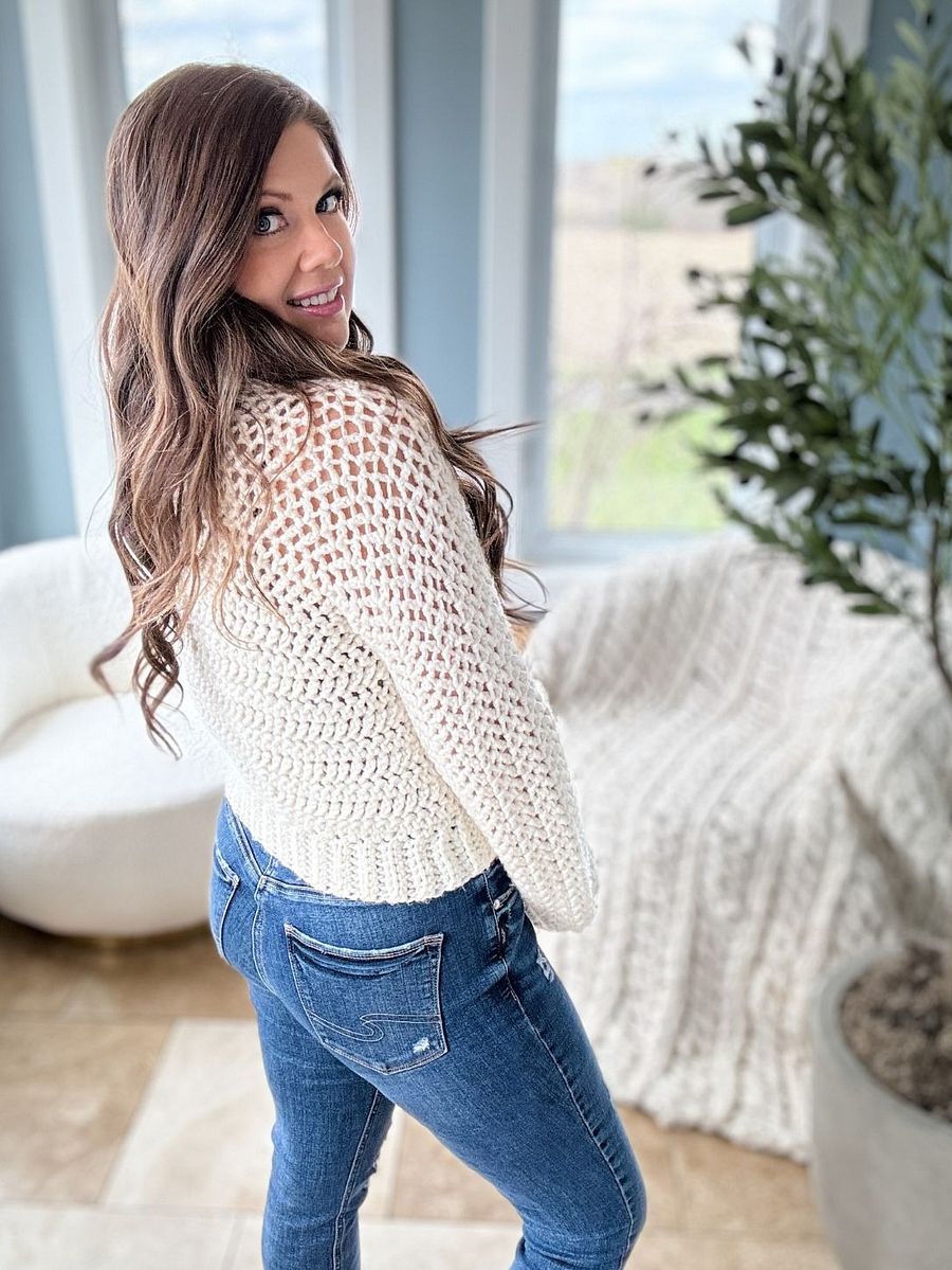 Crop Or Not Cardigan Crochet Pattern product image (6)