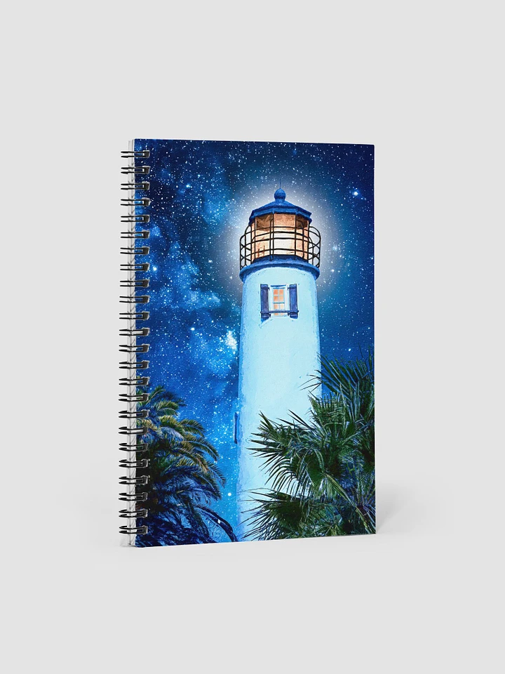 St. George Island Lighthouse by Night – Florida Spiral Notebook product image (1)