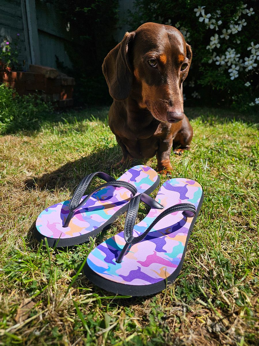 Hughie Dachshund Flip-Flops! product image (3)