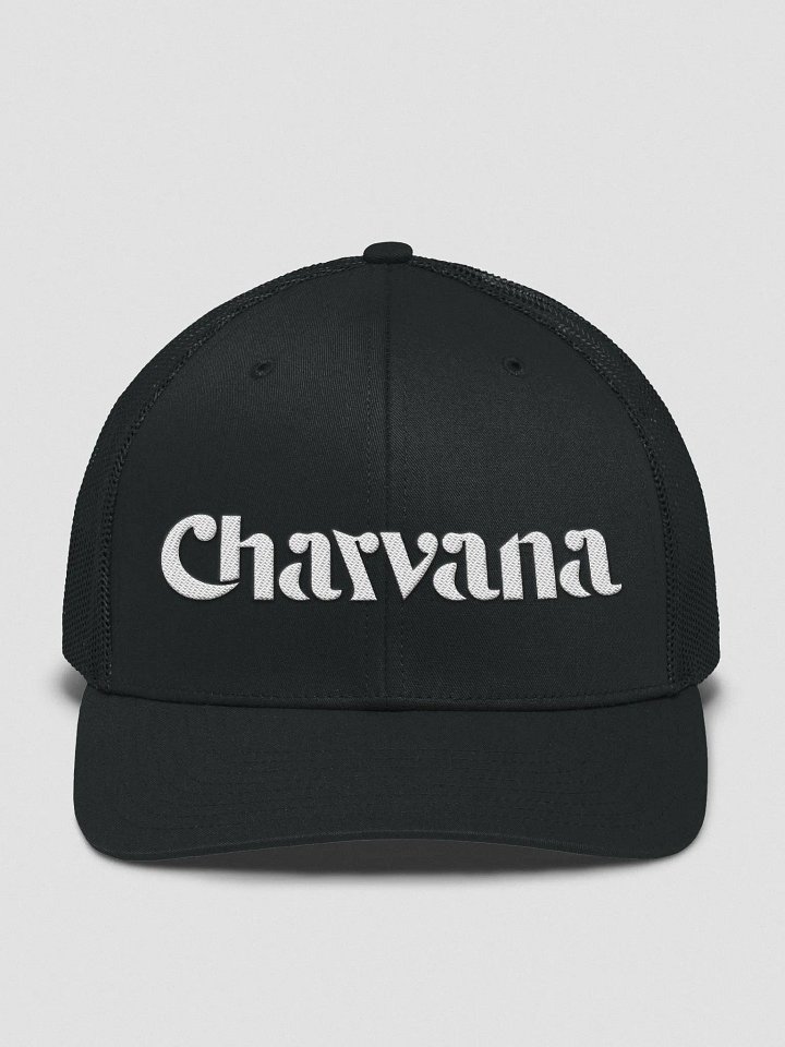 [Charvana] SOLID WHITE LOGO SNAPBACK TRUCKER HAT product image (1)