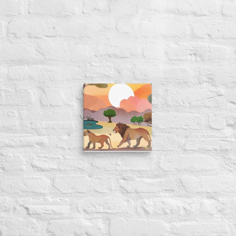 Savanna Sunset Lions Canvas product image (19)