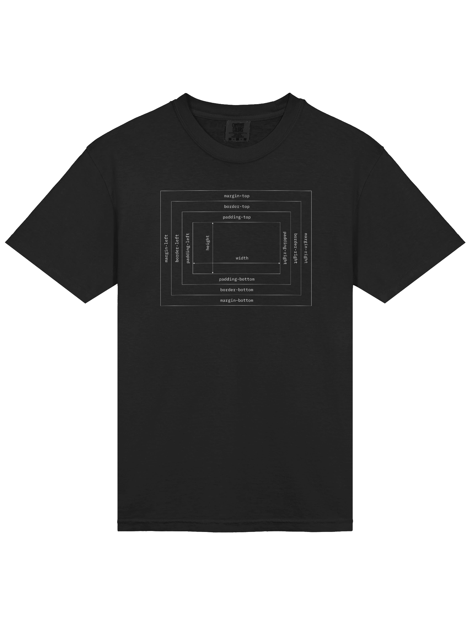 CSS box model monochrome t-shirt product image (17)