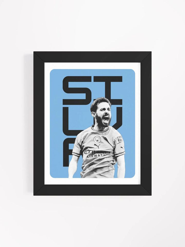Bernardo Silva BW Manchester City Name Art Framed Print product image (2)