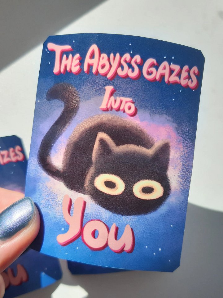 Original vinyl sticker - Abyss Kitten 2.6” product image (1)