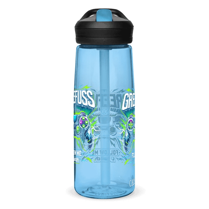 Neon Gaming Wings Sports Water Bottle product image (2)
