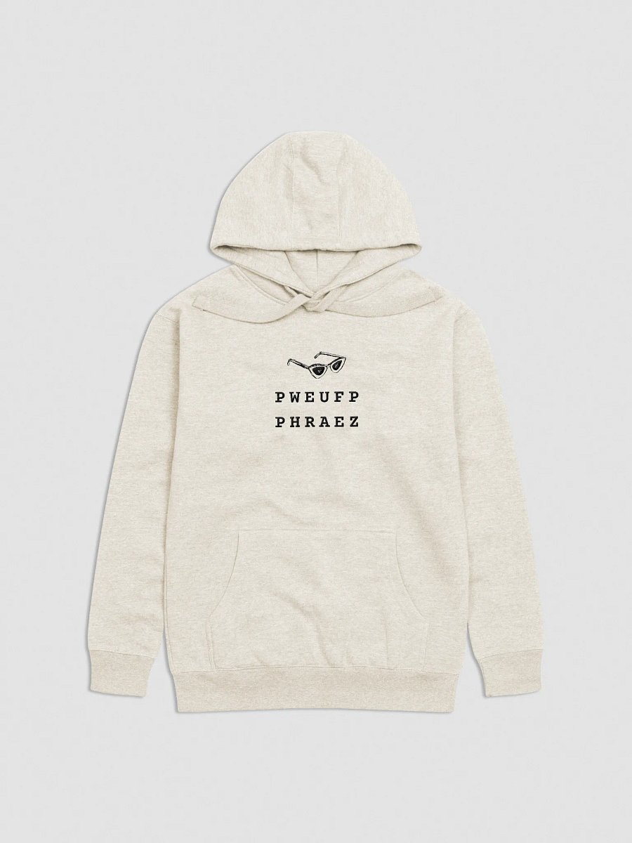 B*TCH PLEASE in steno - Embroidered Hoodie (black) (glasses) product image (1)