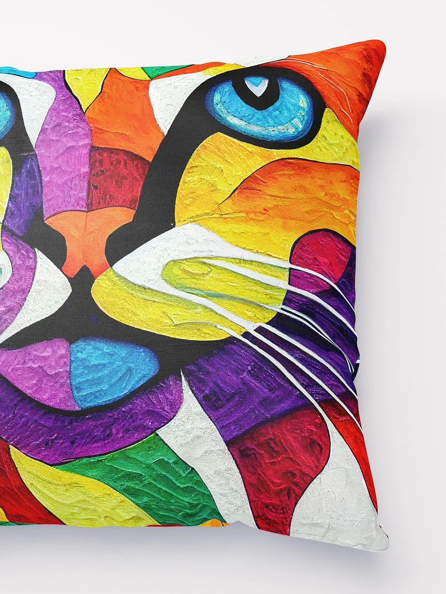 Colorful Cat - Stylized Mosaic Throw Pillow product image (3)