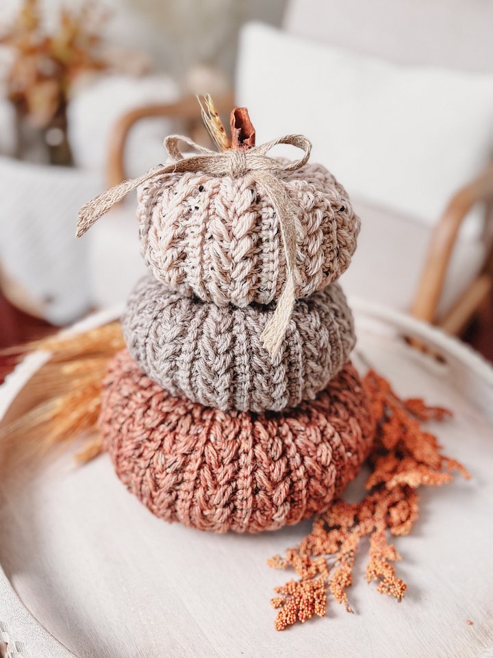 Wheat Stitch Crochet Pumpkin Pattern product image (1)