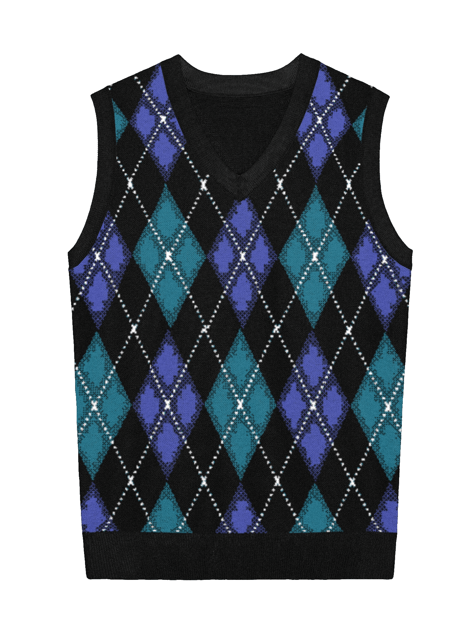 Black Argyle Sweater Vest product image (1)