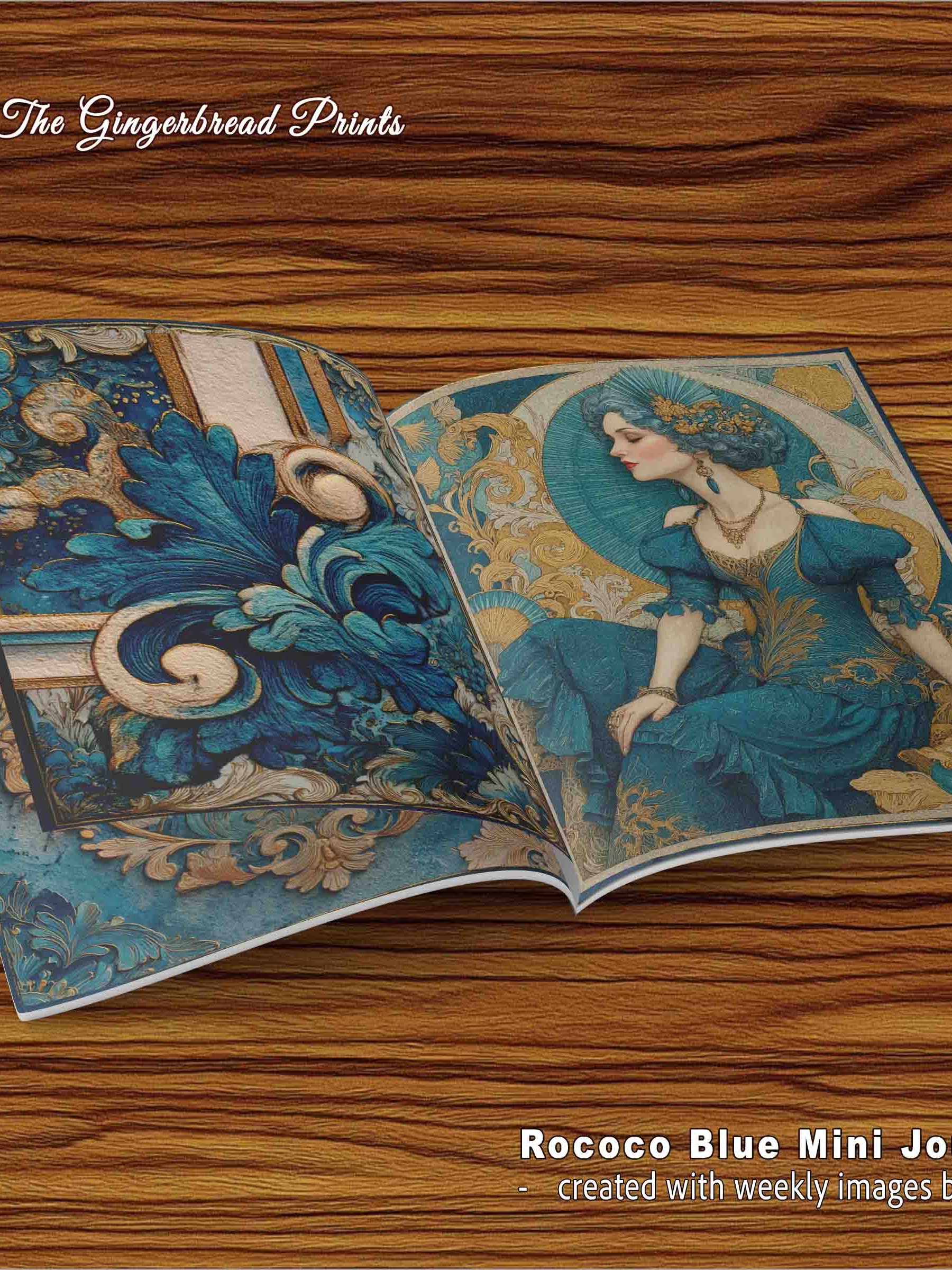 Rococo Blue Mini Journal Kit Digital Download product image (3)