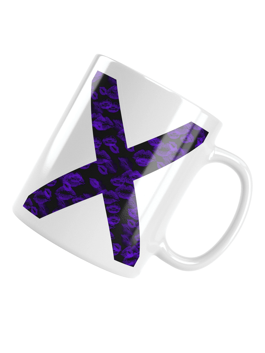 Black X Purple Lipstick Kisses | Glossy White Mug product image (10)