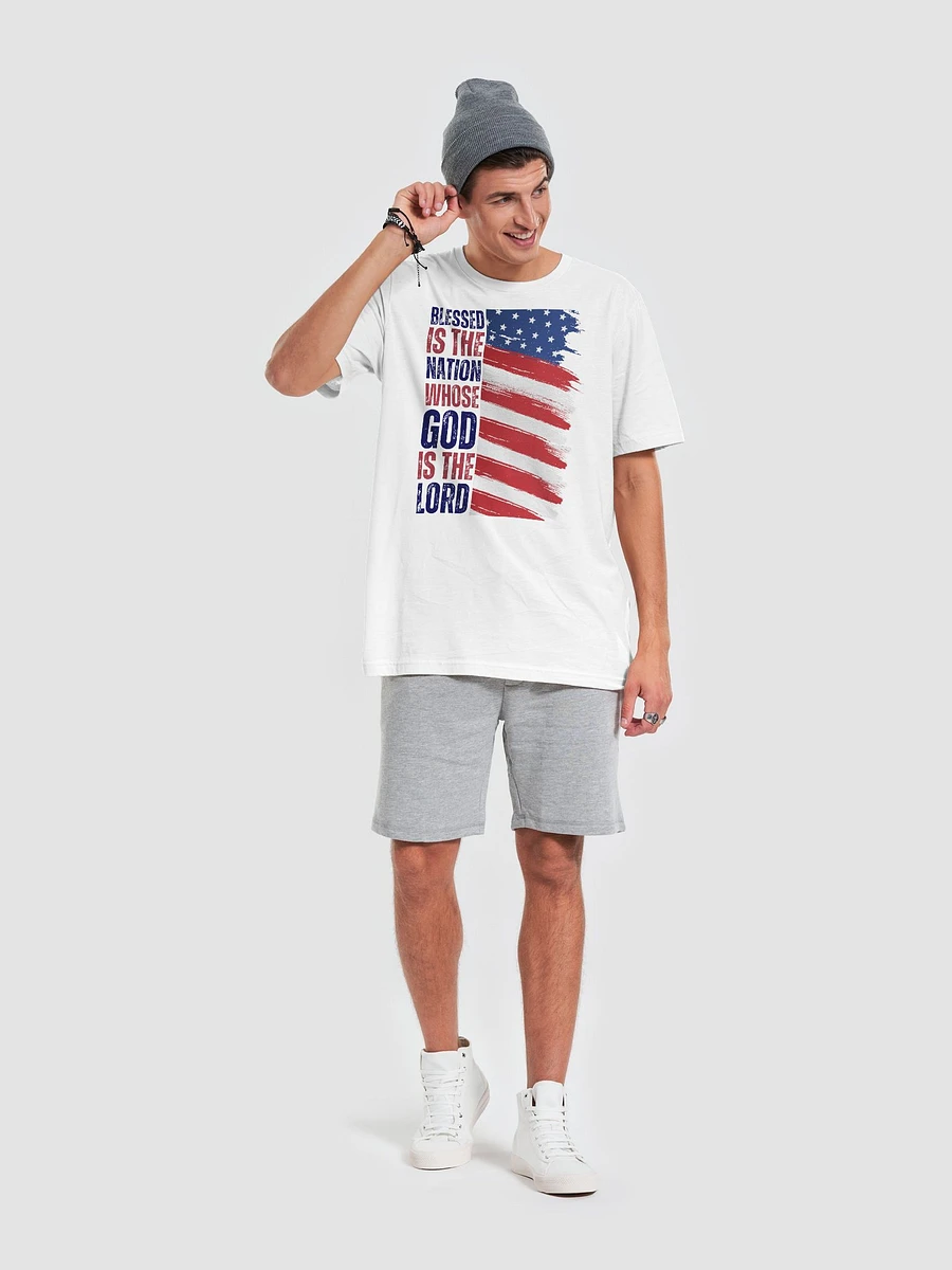 Psalm 33:12 American Flag T-Shirt product image (6)