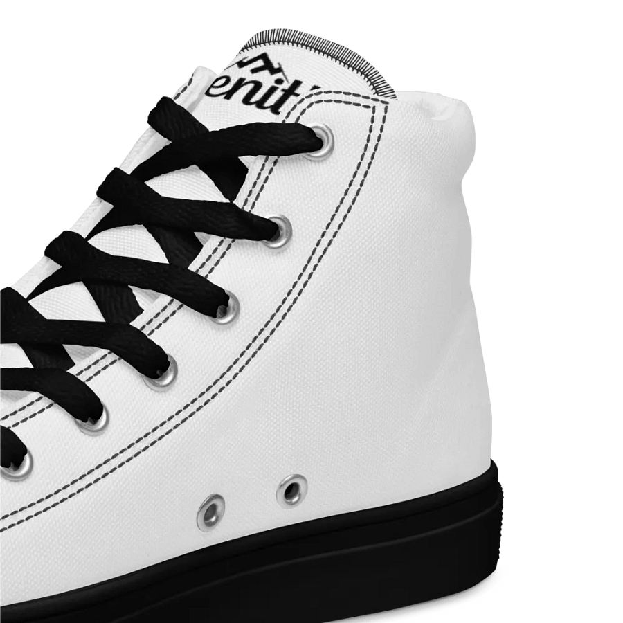 White Zenith Emblem Men's High Top Canvas Shoes product image (9)