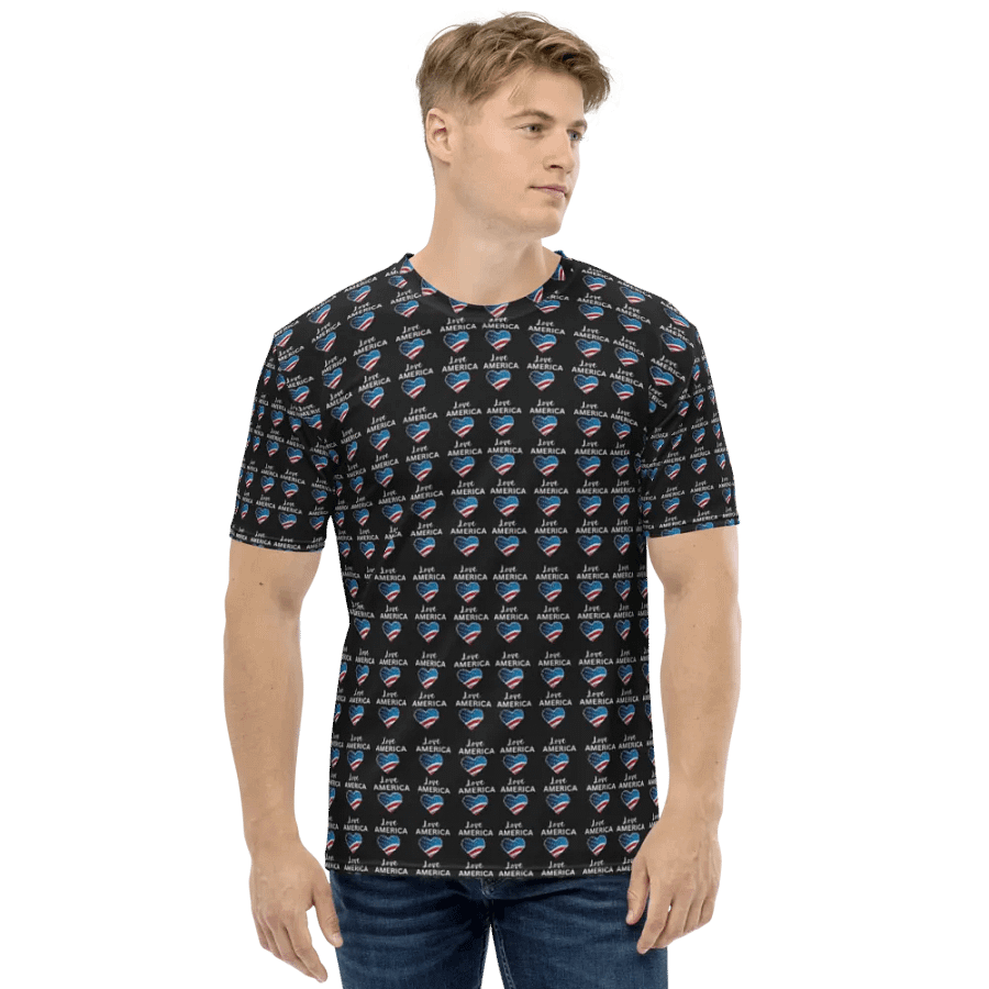Love america All-Over unisex Tee for moms daughters friendsAll-Over Tee product image (2)