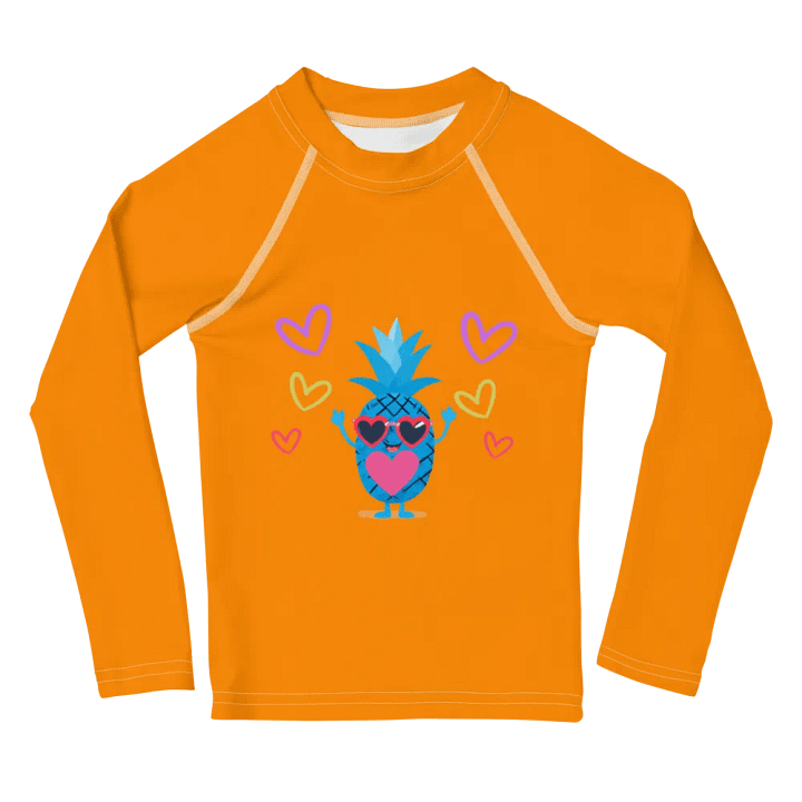Pineapple Love Kids Rash Guard product image (1)