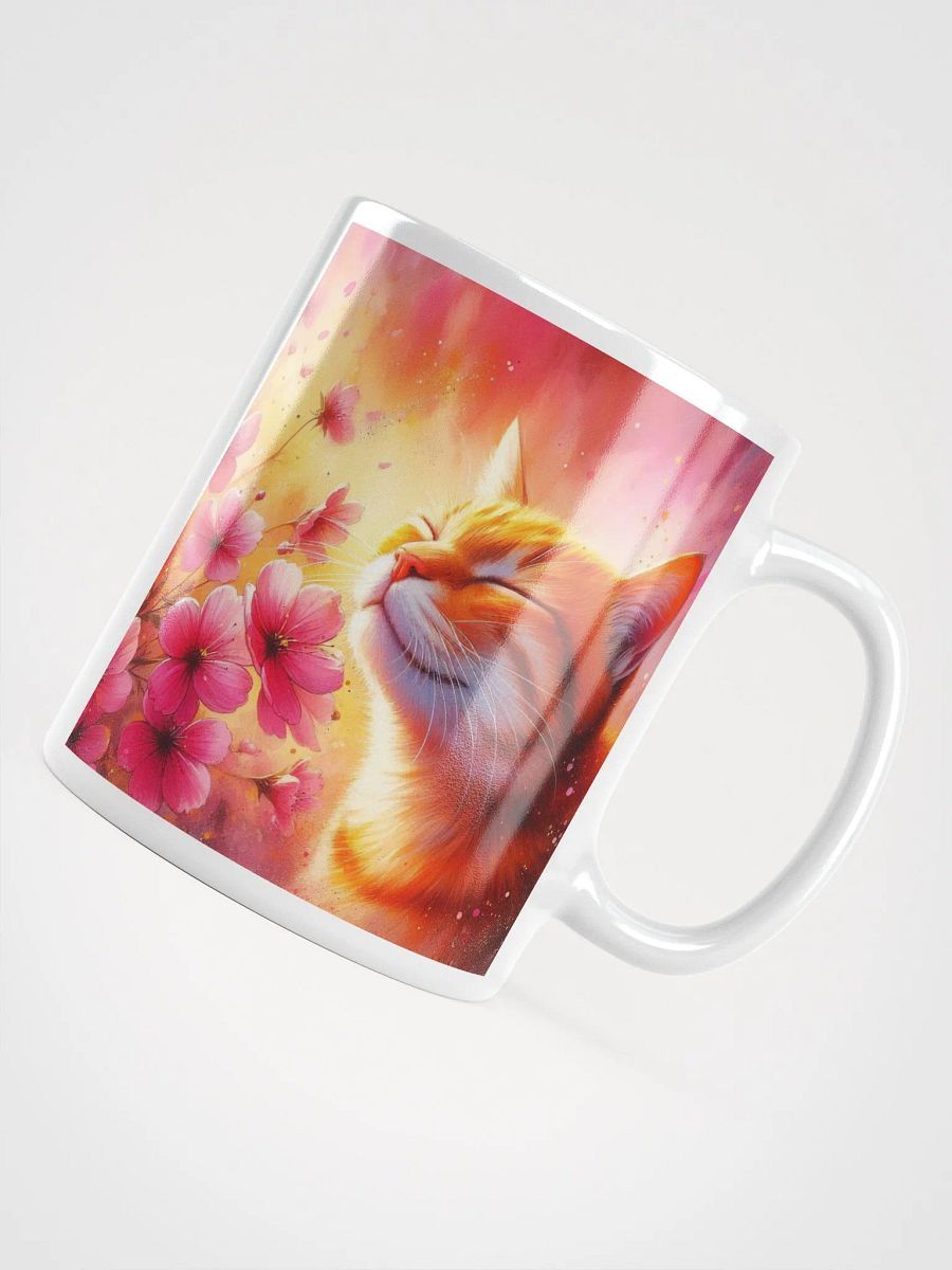 Dreamy Cat Serenity #Stylish Glossy White Mug product image (4)