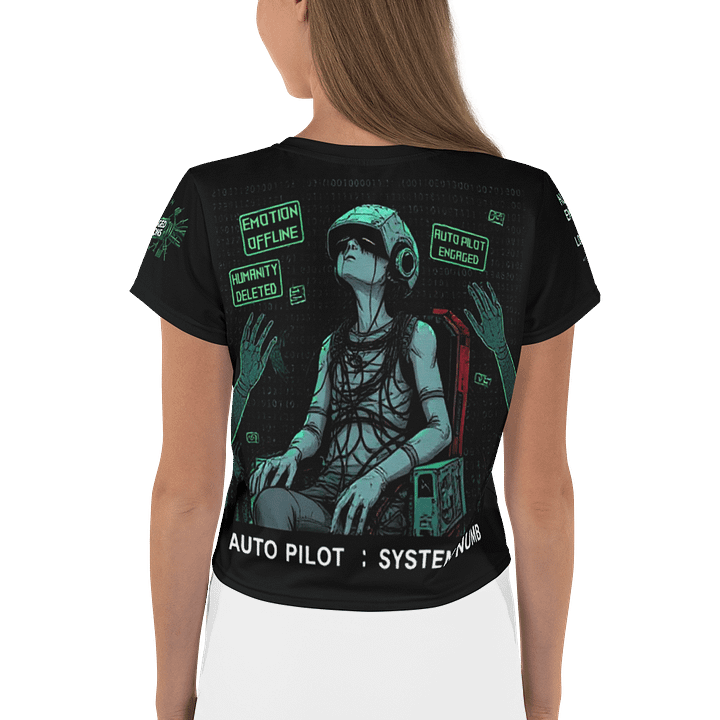 Living in Auto Pilot Crop Graphic Tee product image (2)