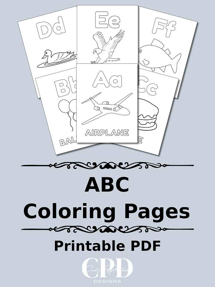 Printable ABC Coloring Pages For Kids product image (1)