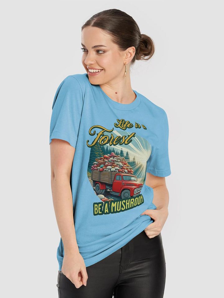 Life is a Forest Be a Mushroom T-Shirt - Vintage Style Fungi Graphic Tee | Retro Red Truck Design | Mushroom Lover Gift product image (1)