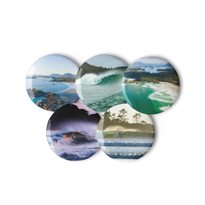 Tofino Surf Pin Buttons Set product image (2)