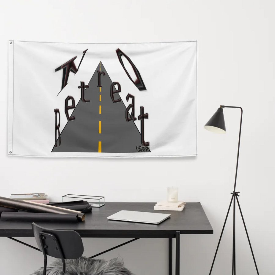 No Retreat - White - Flag product image (9)