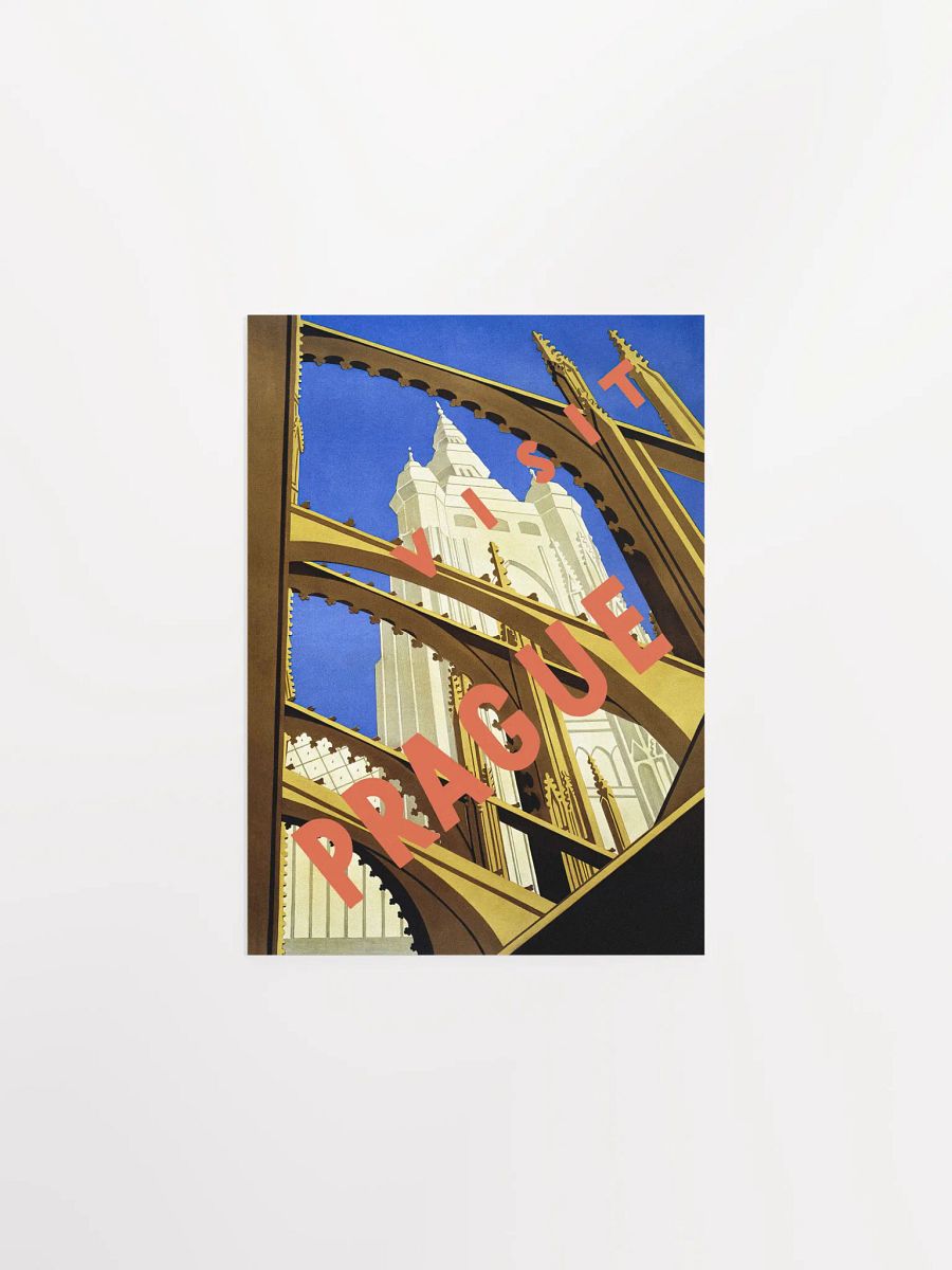 Prague, Czech, 1930s — Retro vintage travel poster, retro travel poster, propaganda poster, art deco poster product image (5)
